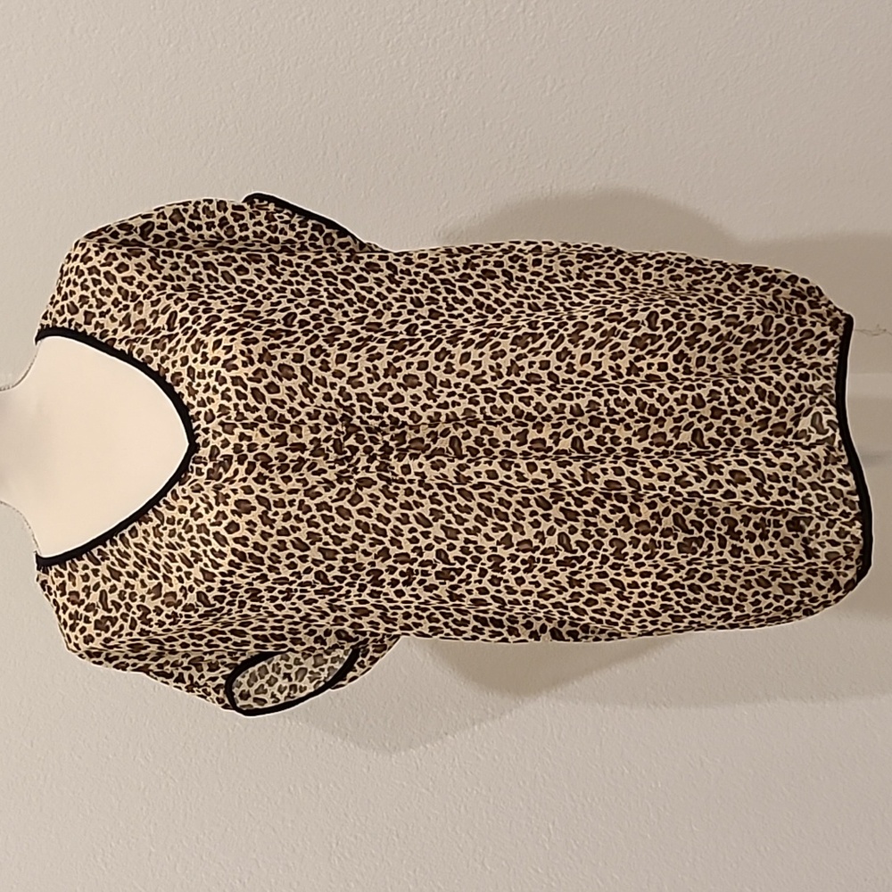 Zara Basic cheetah print top